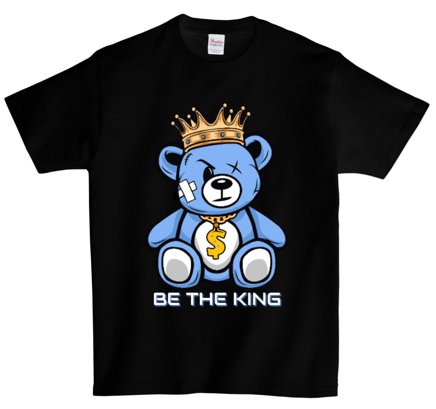 Teddy Be The King DTG T Shirt | Full color Edition Medium Blue