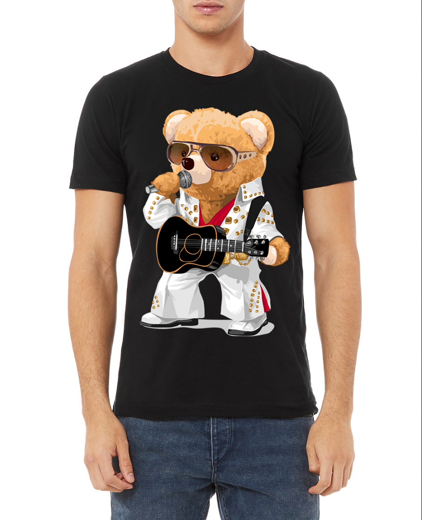 Teddy with Guitar DTG T Shirt | Full color Edition
