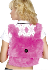 Fur Backpack Hot Pink