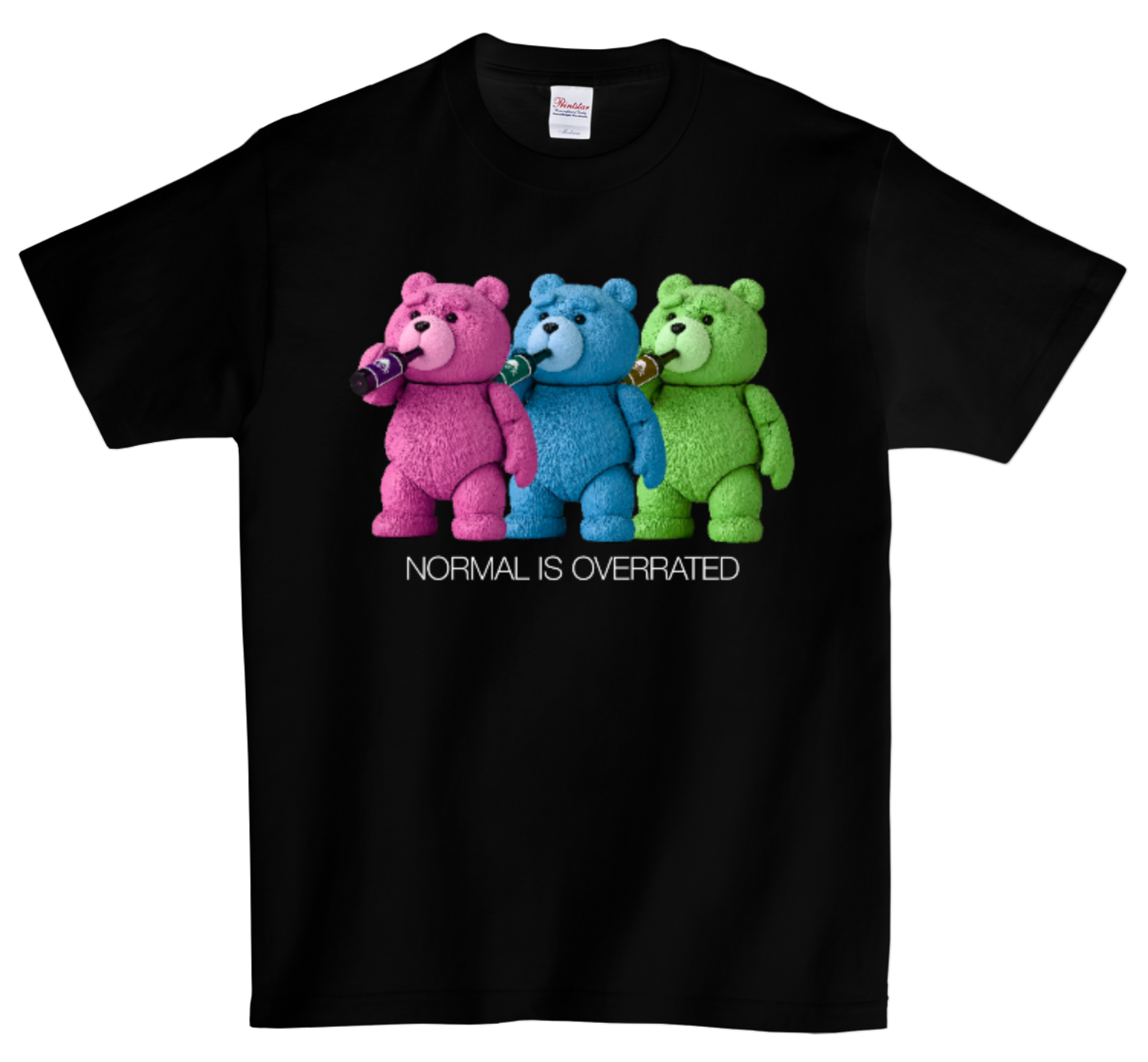 DTG T Shirt | Teddy Normal is Overrated Full color Edition