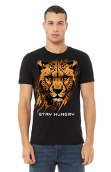 DTG T Shirt | Cheetah Stay Hungry Full color Edition