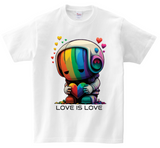Robot Rainbow T-Shirts Love is Love DTG Full color Edition