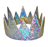 Party Crown -Silver Metallic Iridescent