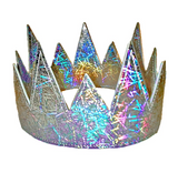 Party Crown -Silver Metallic Iridescent - Grooveman Music