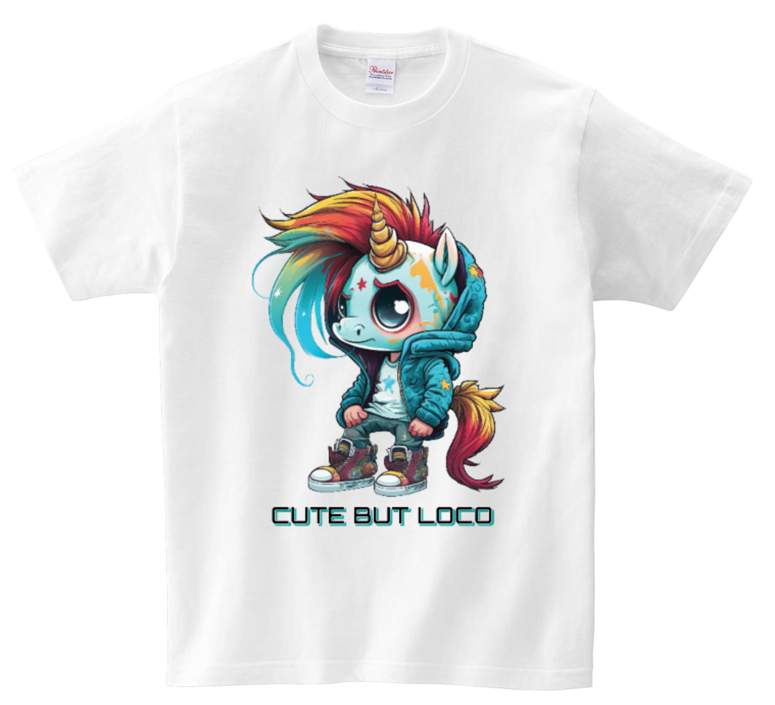 Unicorn Cute but Loco T-Shirts DTG Full color Edition