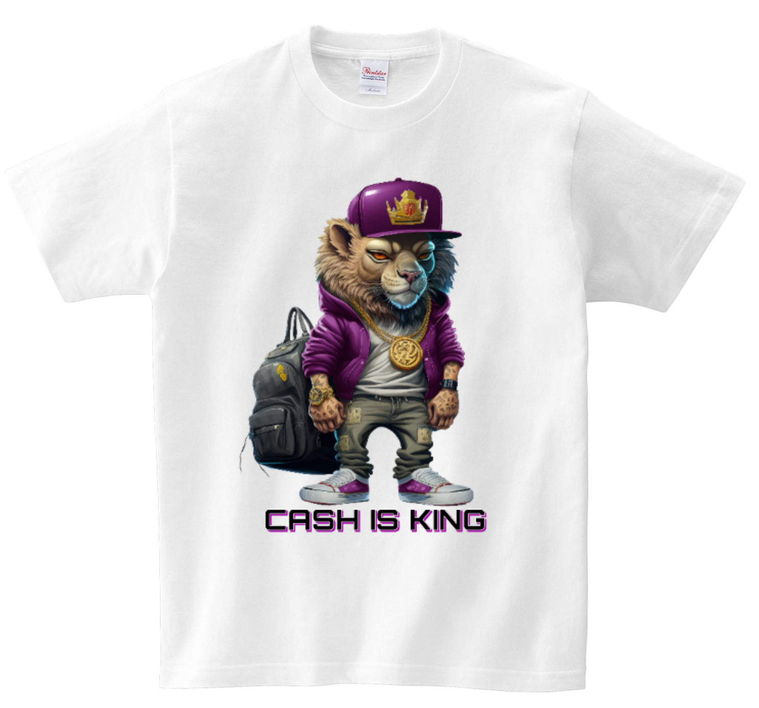 Lion Cash is King T-Shirts DTG Full color Edition