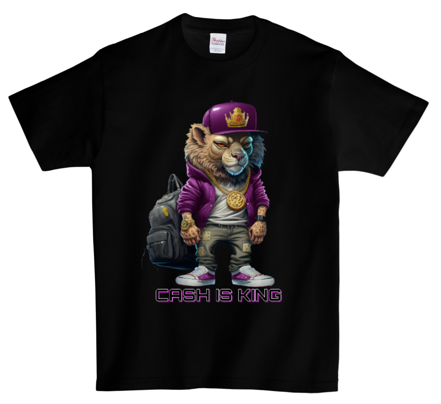 Lion Cash is King T-Shirts DTG Full color Edition