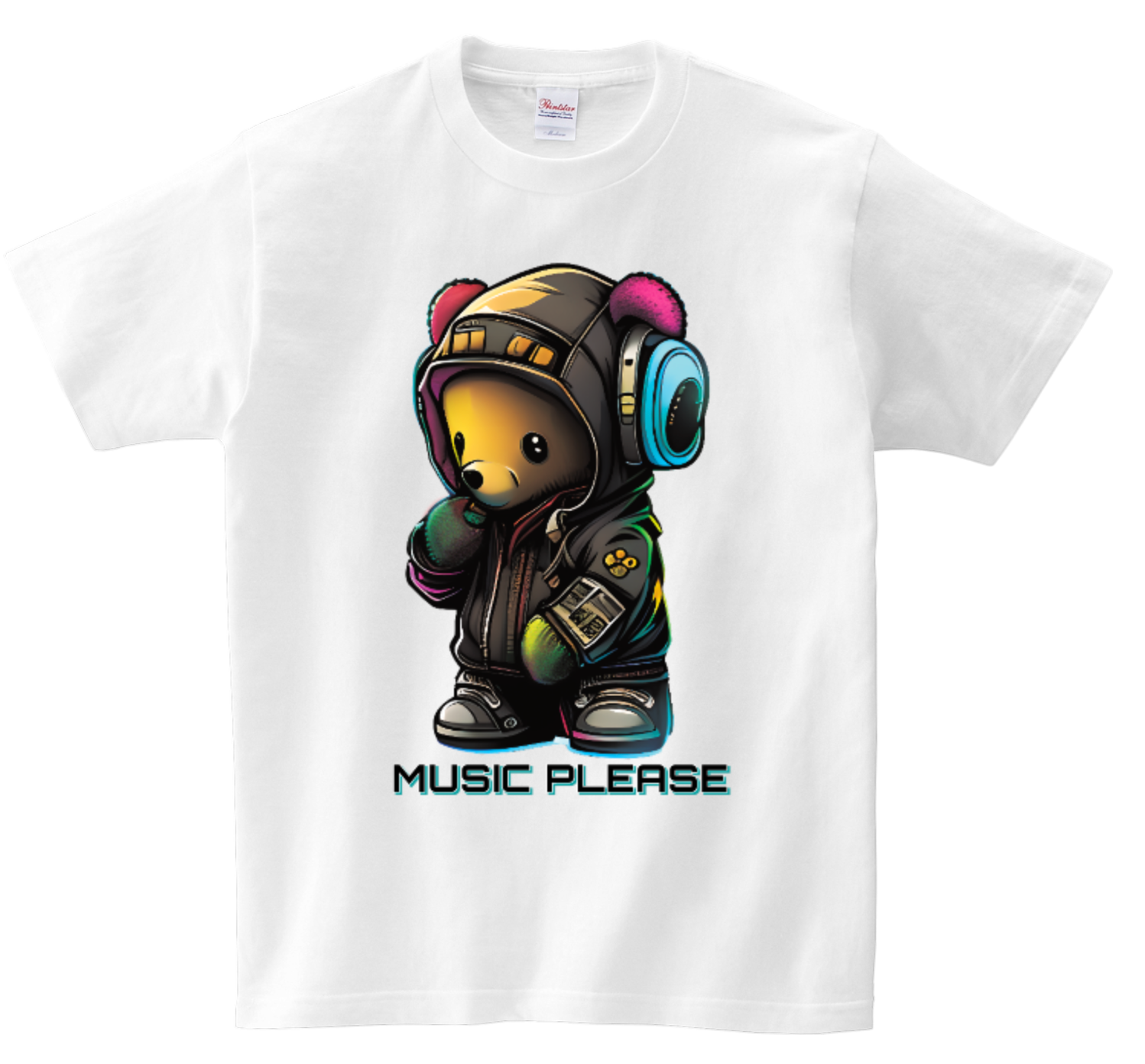 Music Teddy Please T-Shirts DTG Full color Edition