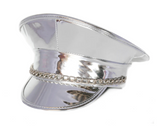 Festival Patent Silver Hat - Captain Hat - Grooveman Music