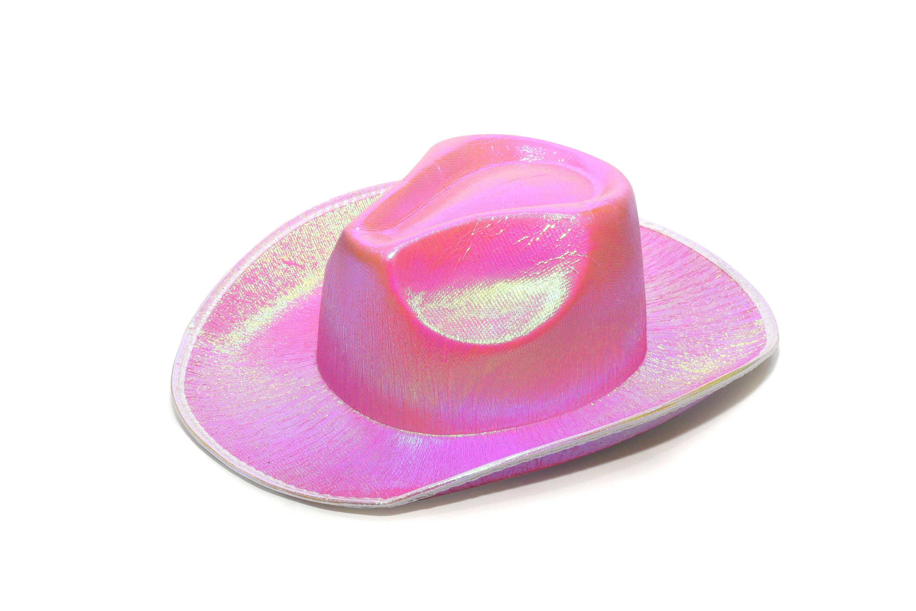 Neon Sparkly Glitter Space Holographic Cowboy Hat