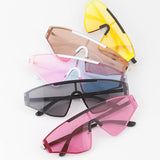 Bright Tinted Shield Sunglasses: Multicolor - Grooveman Music