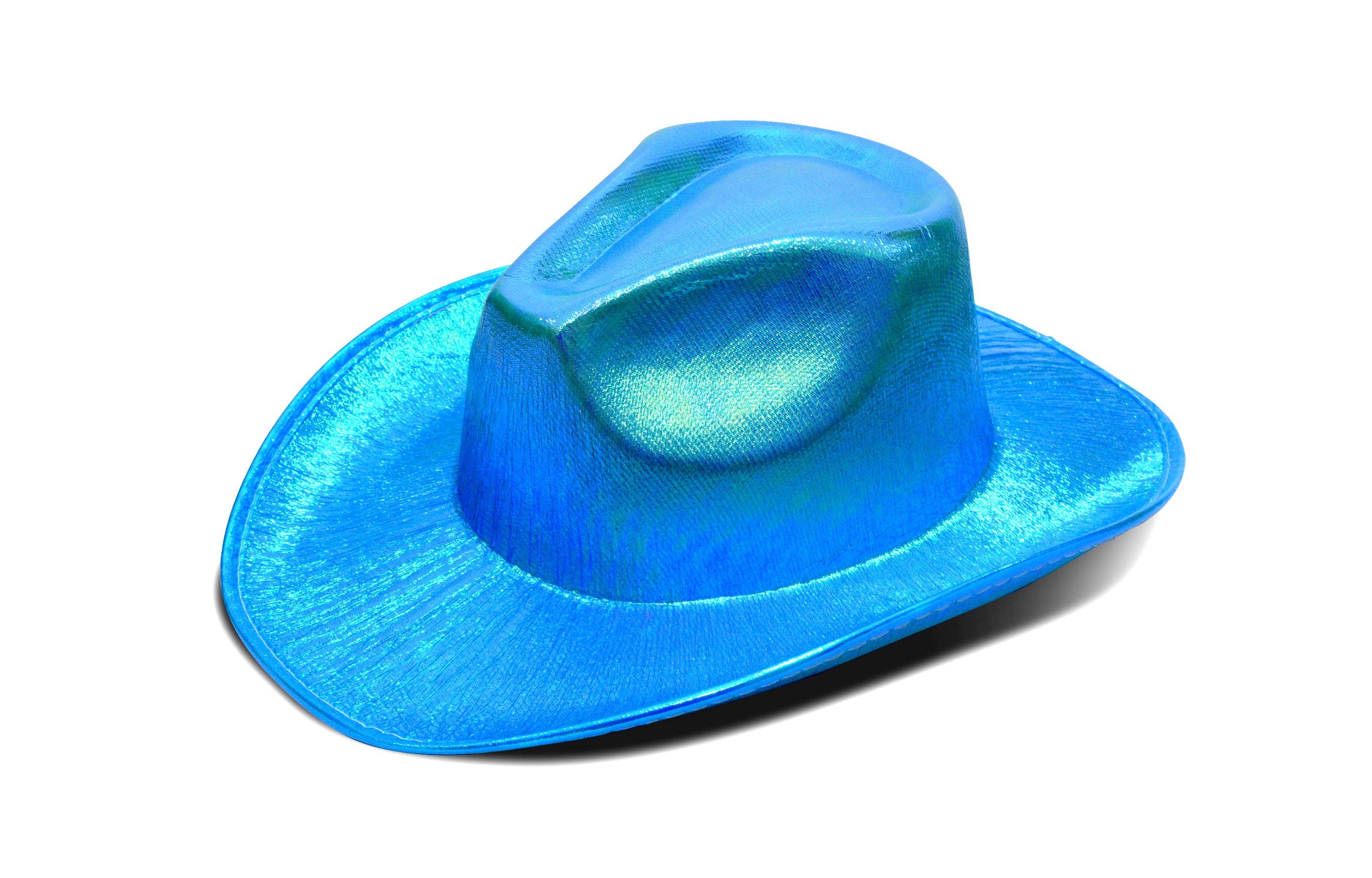 Neon Sparkly Glitter Space Holographic Cowboy Hat