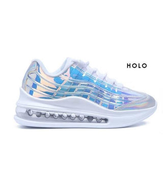 Cape Robbin Shoes Low Top Lace Up Hologram Sneakers