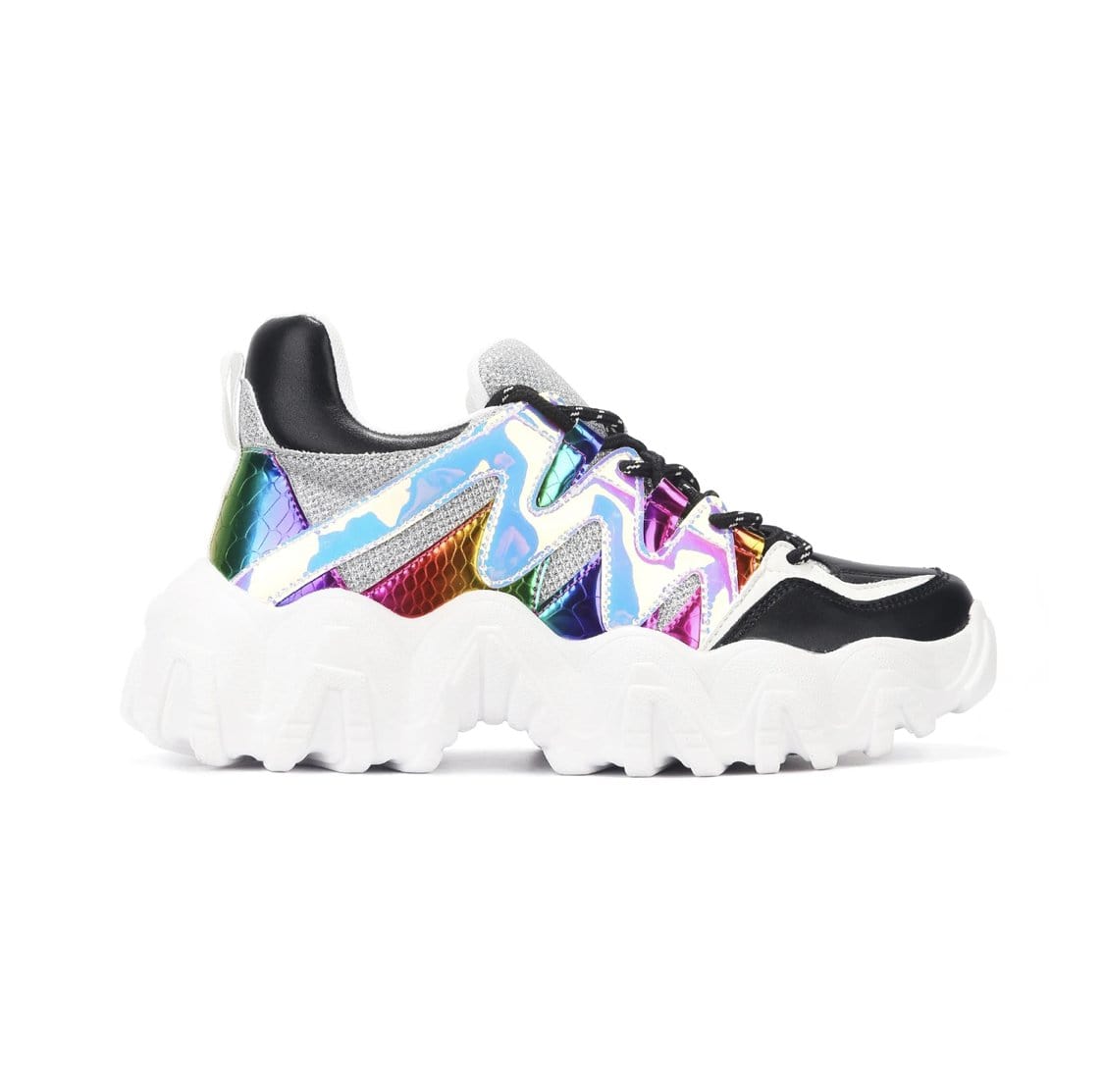 Cape Robbin Shoes Low Top Lace Up Neon Multi Color Sneakers