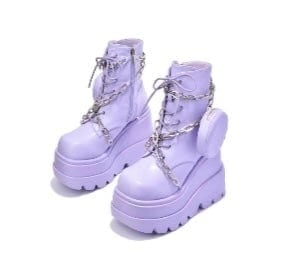 Cape Robbin Shoes Platform Boot Purple