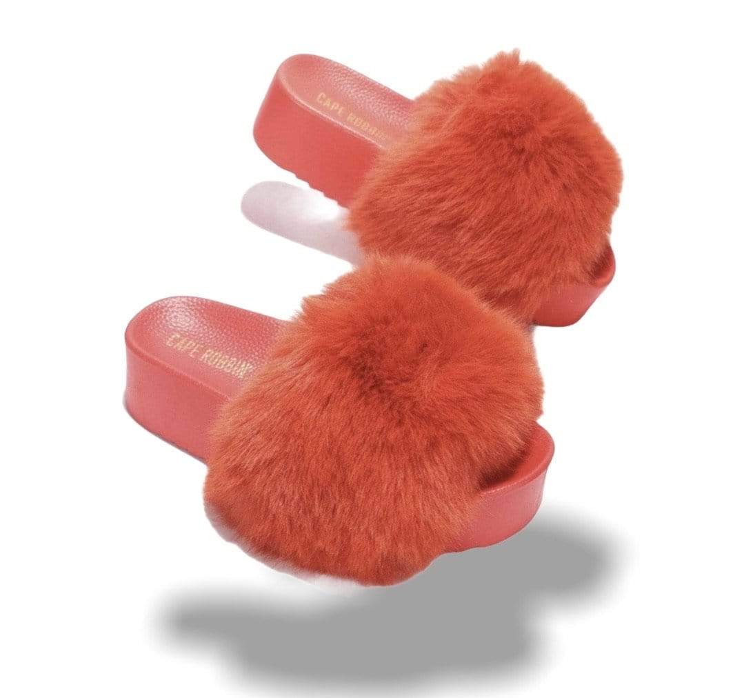 USYFAKGH Fur Slippers Slides Summer Shoes For Women