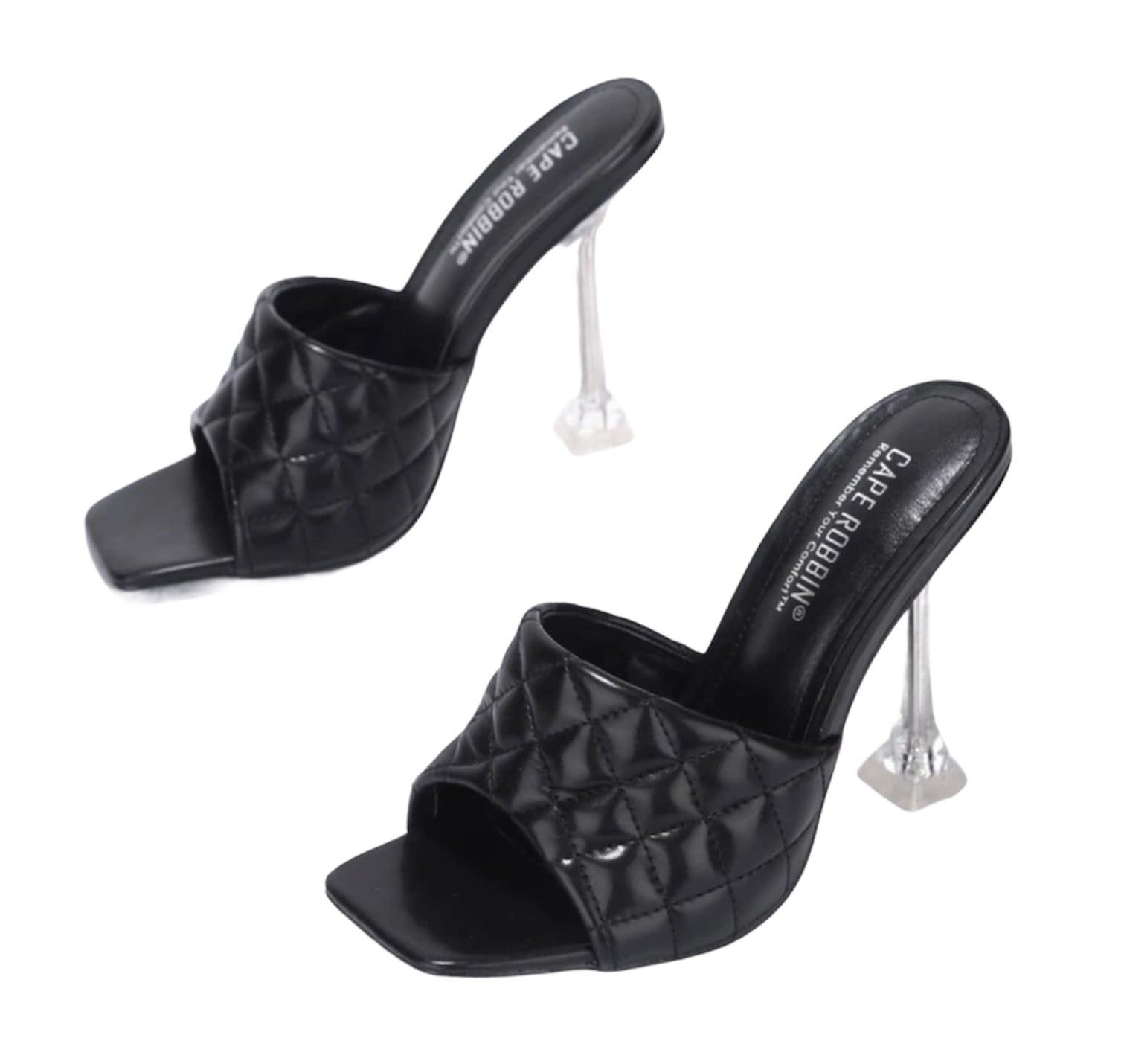 Cape Robbin Shoes Rafa Around The Edges Sandal Heels Black