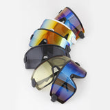 Curved Shield Sunglasses: Multicolor - Grooveman Music