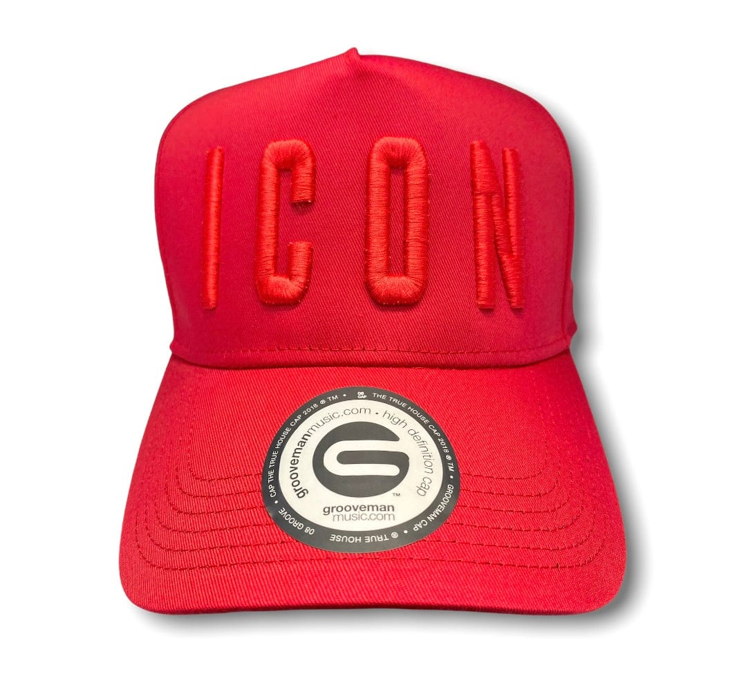 Grooveman Music Hats 5 Panel Mid Profile Baseball Cap Icon Neon