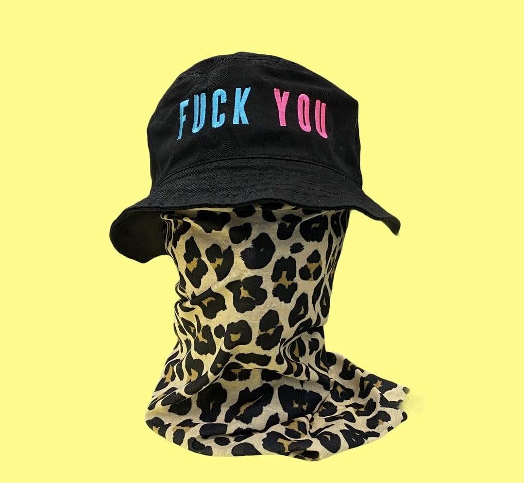 Grooveman Music Hats Fuck You Solid Bucket  Fitted Hat