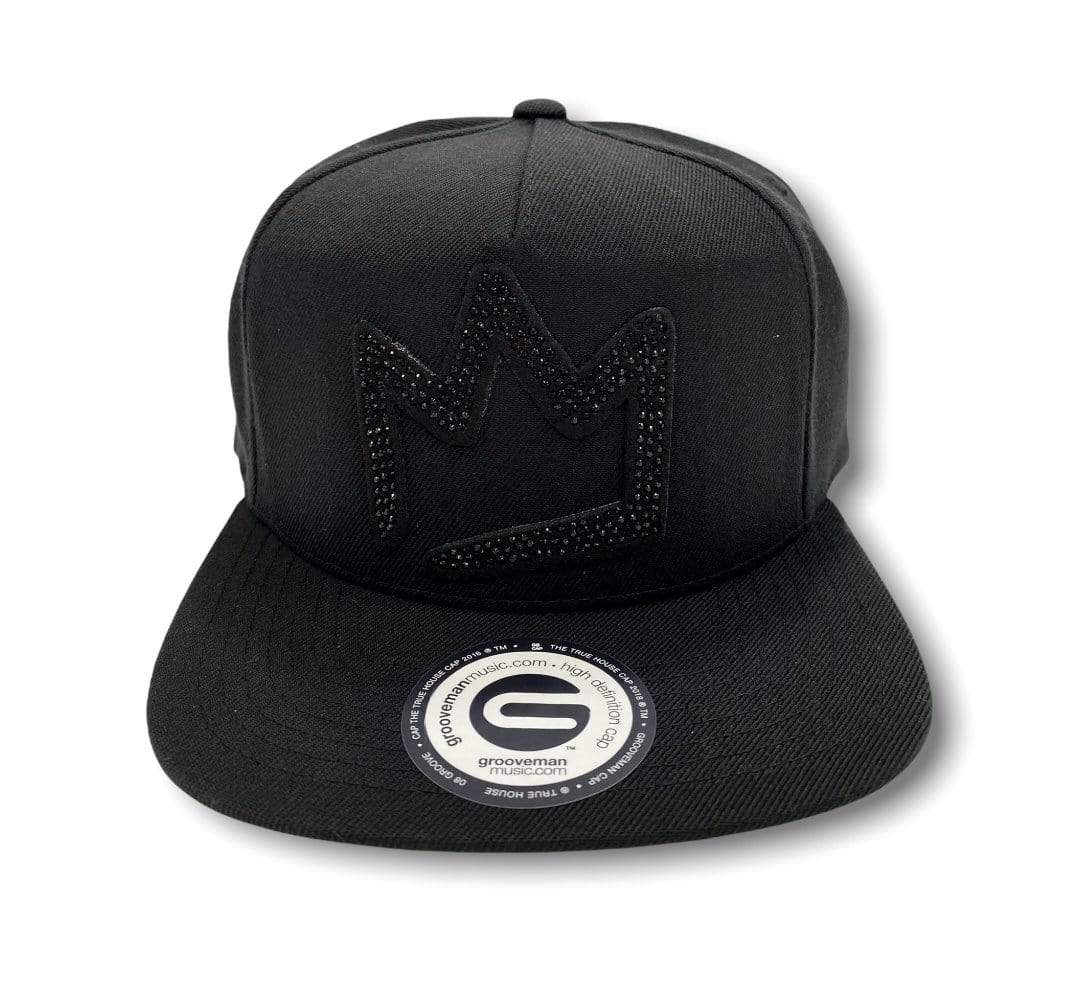 Grooveman Music Hats King  Crown Rhinestones Snapback Cap