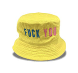 Grooveman Music Hats L/XL / Yellow Fuck You Solid Bucket  Fitted Hat