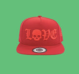 Grooveman Music Hats Love skull Snapback Hat