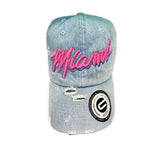 Grooveman Music Hats Miami 3D Embroidery Vintage Dad Hat