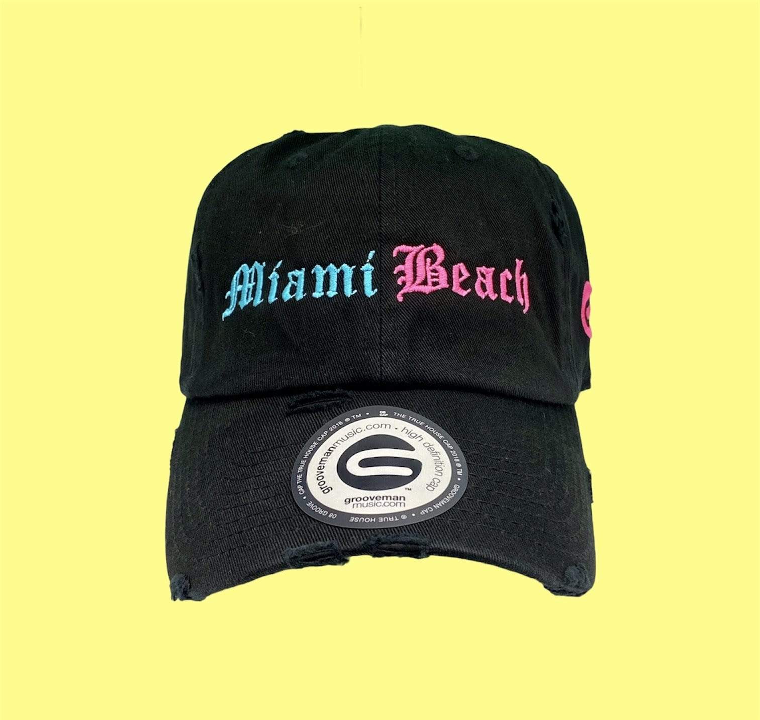 Grooveman Music Hats Miami Beach Vintage Dad Hat
