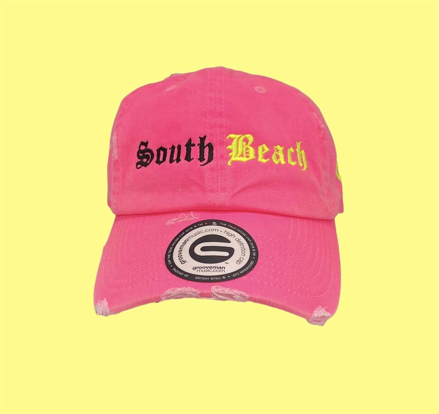 Grooveman Music Hats Miami Beach Vintage Dad Hat