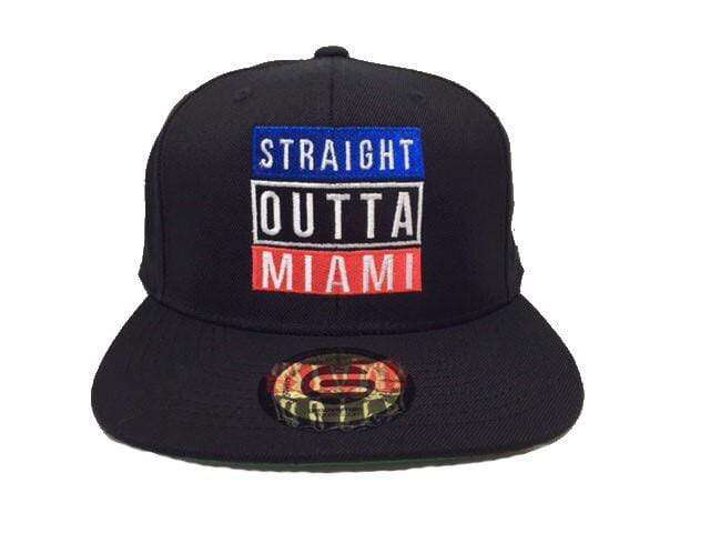 Grooveman Music Hats One Size / Black Blue Straight Outta Miami Snapback