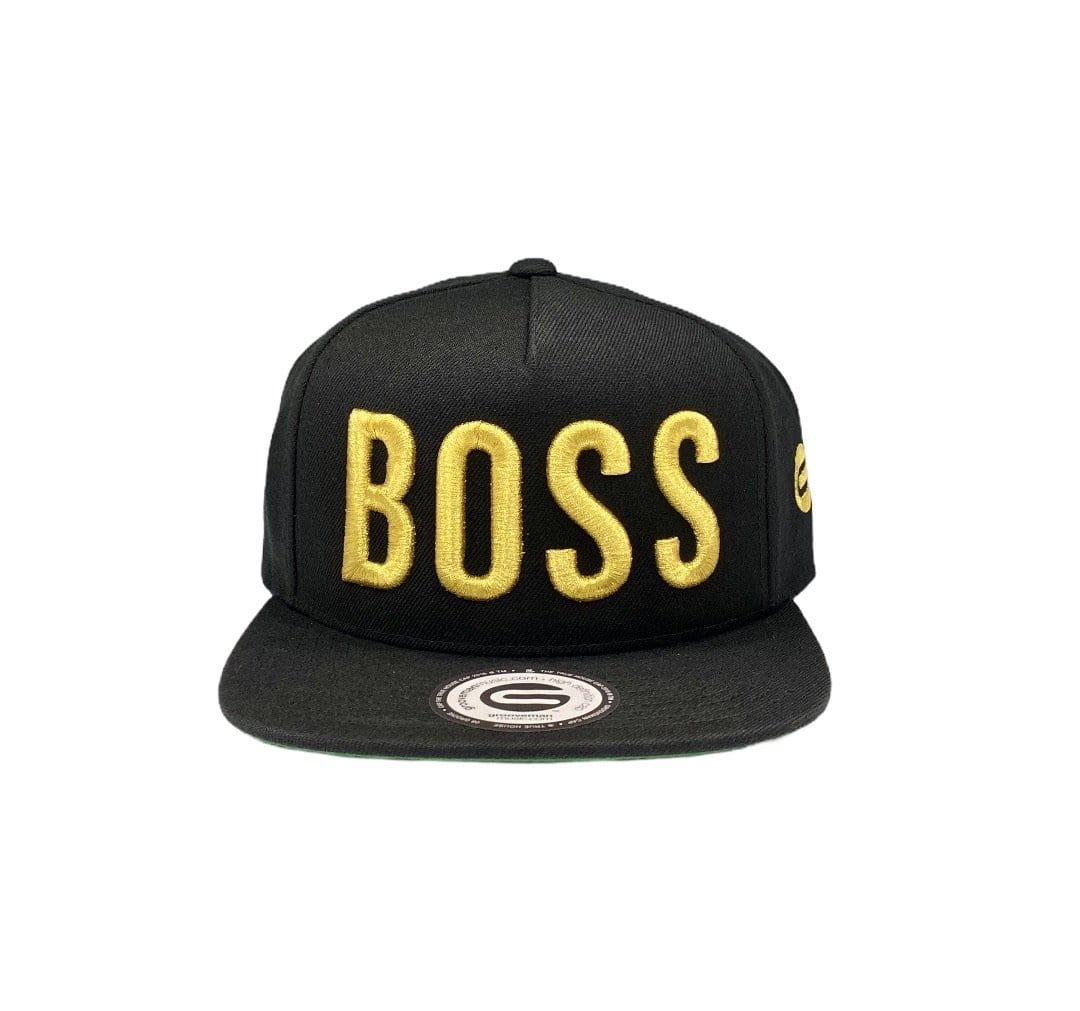 Grooveman Music Hats One Size / Black Boss 3D Snapback Hat