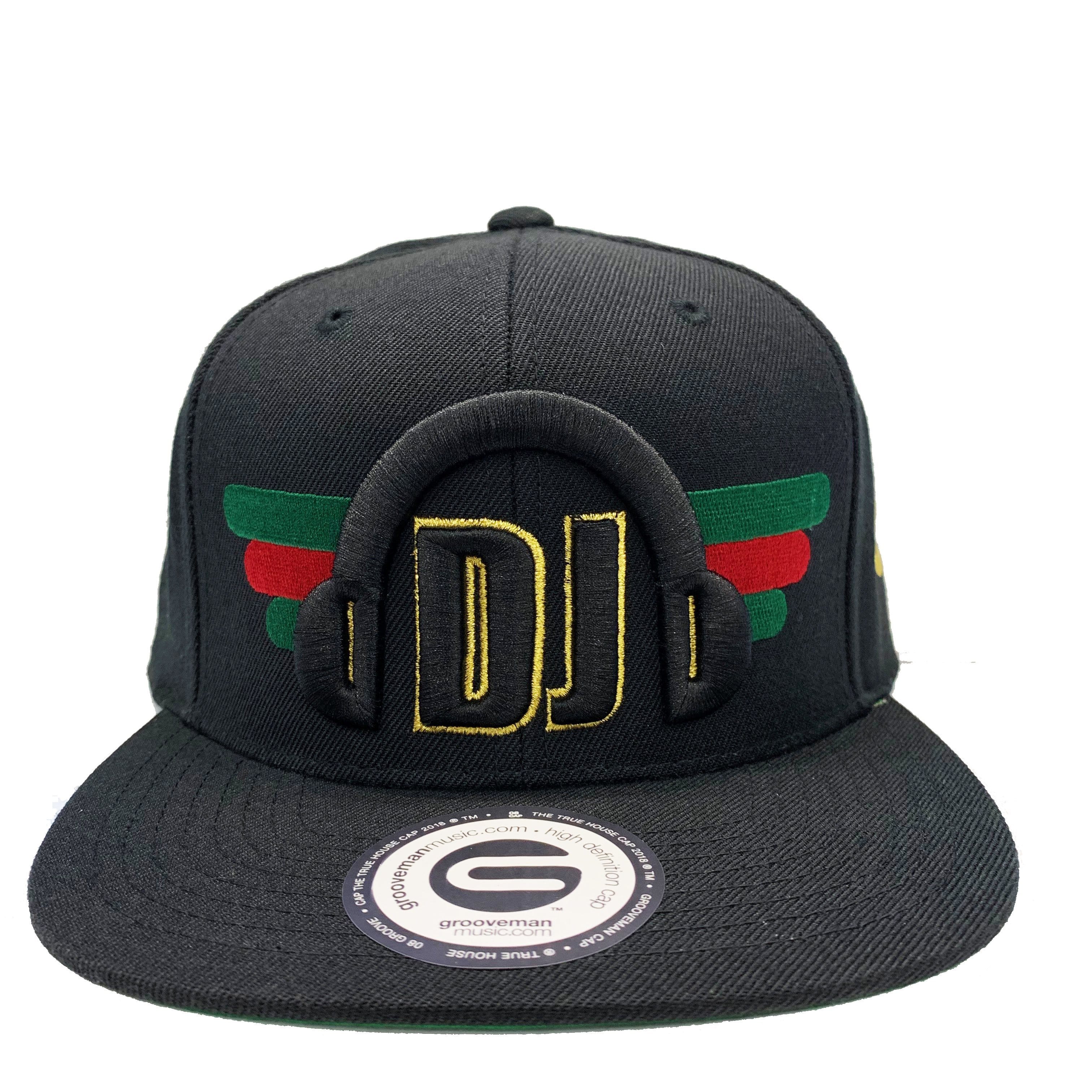 Grooveman Music Hats One Size / Black DJ Headphone Snapback
