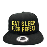 Grooveman Music Hats One Size / Black Eat Sleep Black Snapback Hat