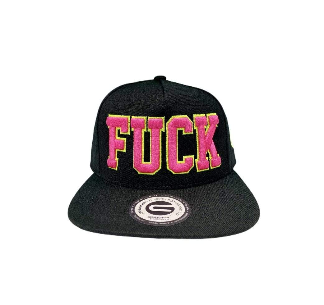Grooveman Music Hats One Size / Black Fuck Outline Snapback Hat