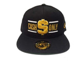 Grooveman Music Hats One Size / Black Gold Cash Only Money Sign Snapback