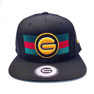 Grooveman Music Hats One Size / Black Gold Grooveman Logo Snapback Cap