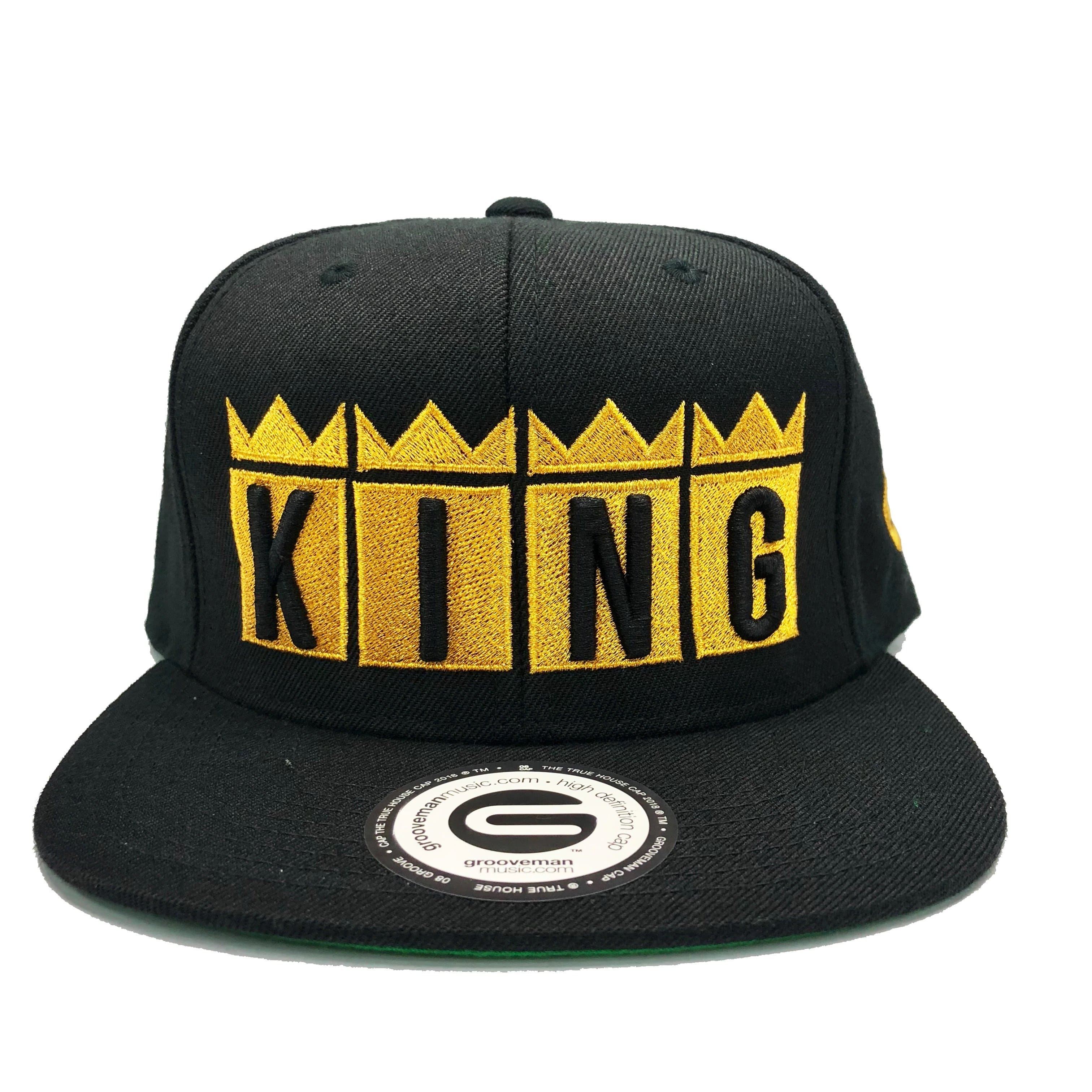 Grooveman Music Hats One Size / Black Gold King Crown Snapback Cap