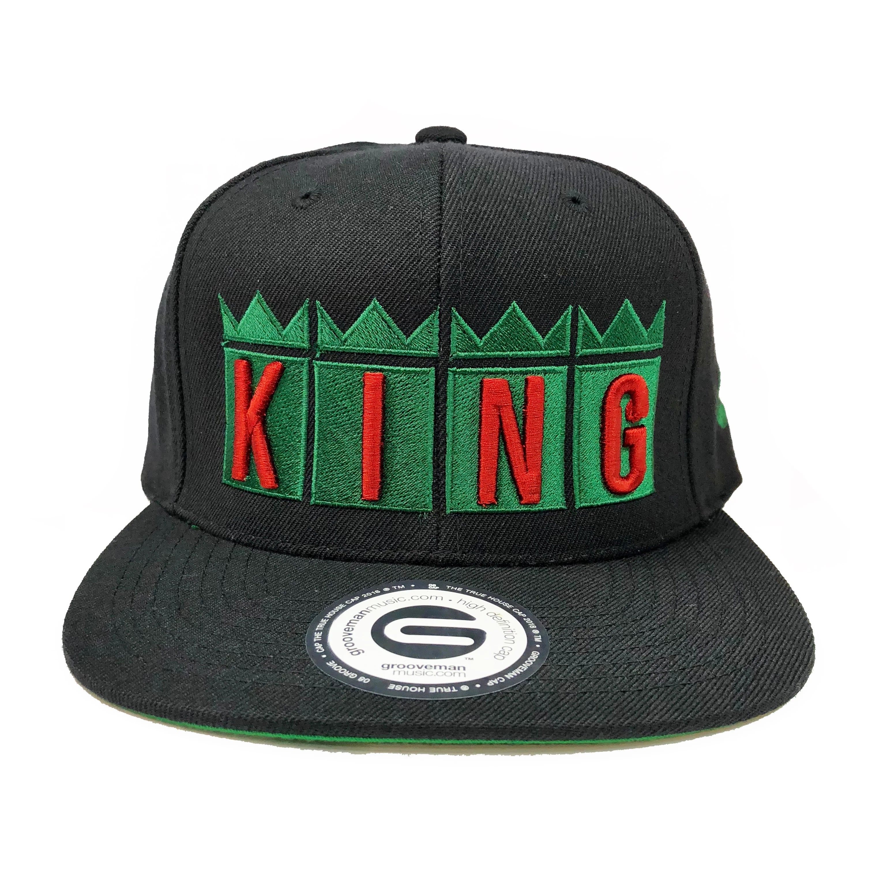 Grooveman Music Hats One Size / Black Green King Crown Snapback Cap