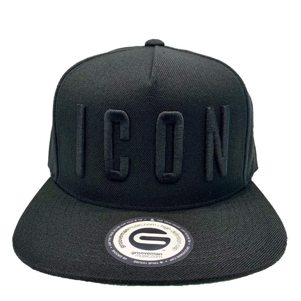 Grooveman Music Hats One Size / Black Icon Snapback Hat
