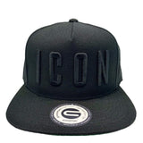 Grooveman Music Hats One Size / Black Icon Snapback Hat