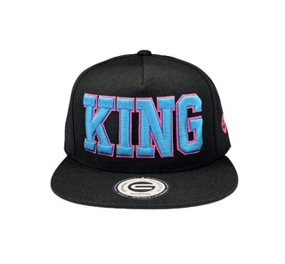 Grooveman Music Hats One Size / Black King Outline Snapback Hat