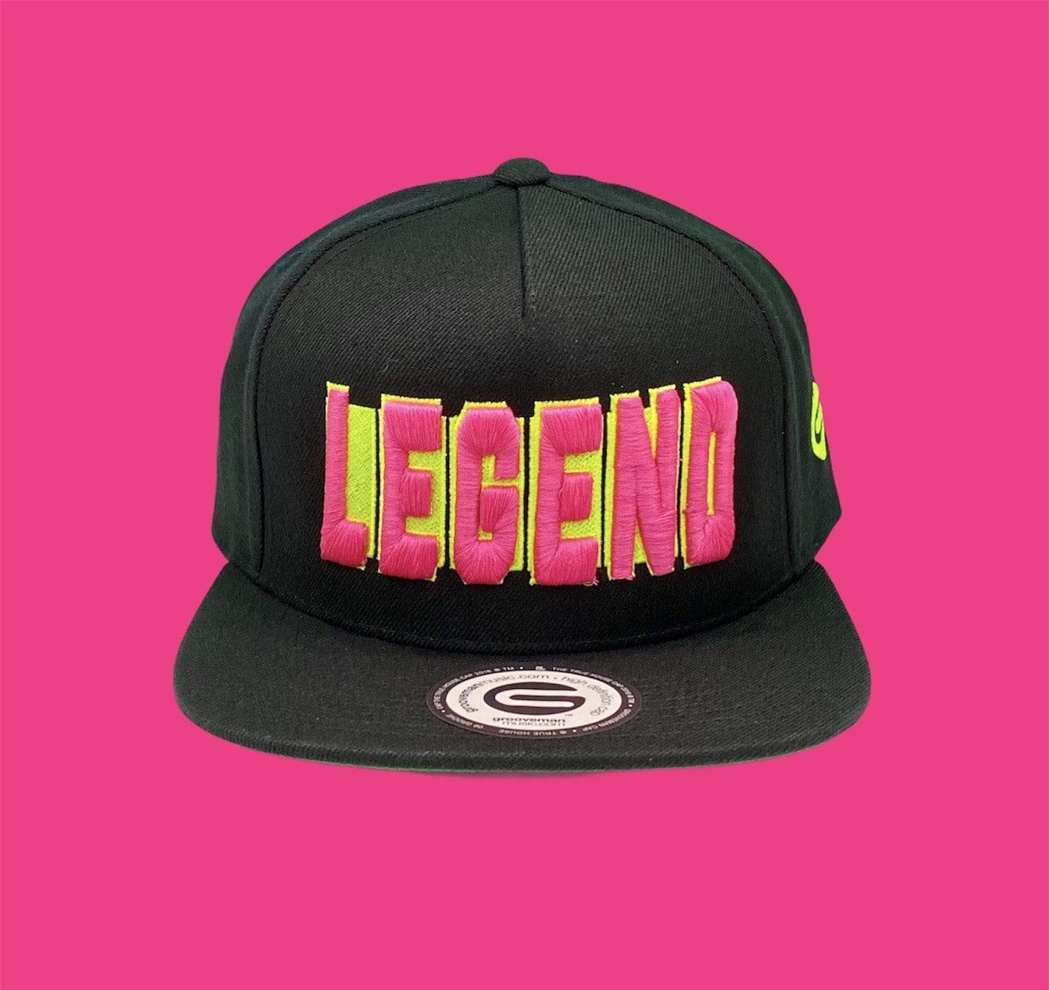 Grooveman Music Hats One Size / Black Legend Black Snapback Hat