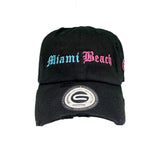 Grooveman Music Hats One Size / Black Miami Beach Vintage Dad Hat