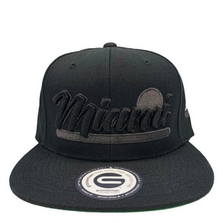 Grooveman Music Hats One Size / Black Miami Sun Snapback