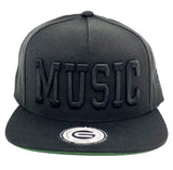 Grooveman Music Hats One Size / Black Music Snapback Hat