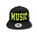 Grooveman Music Hats One Size / Black Neon Music Snapback Hat