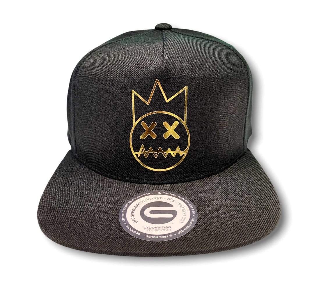 Grooveman Music Hats One Size / Black Outline Crazy Face Black Hat