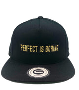 Grooveman Music Hats One Size / Black Perfect is Boring Black Snapback Hat