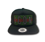 Grooveman Music Hats One Size / Black Rhinestone Snapback Hat | Icon Limited Edition